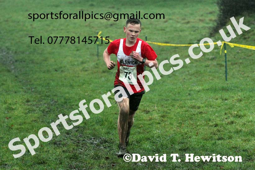 Mens under-17s, NECAA Junior Cross Country Relays, Thornley Farm, Peterlee, Saturday, December 12th. Photo: David T. Hewitson/Sports for All Pics